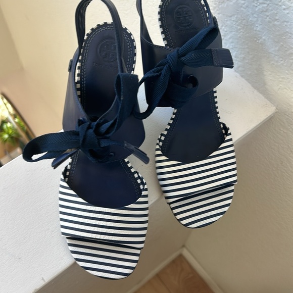 Tory Burch Maritime Nautical Wedge Platforms - Picture 5 of 10